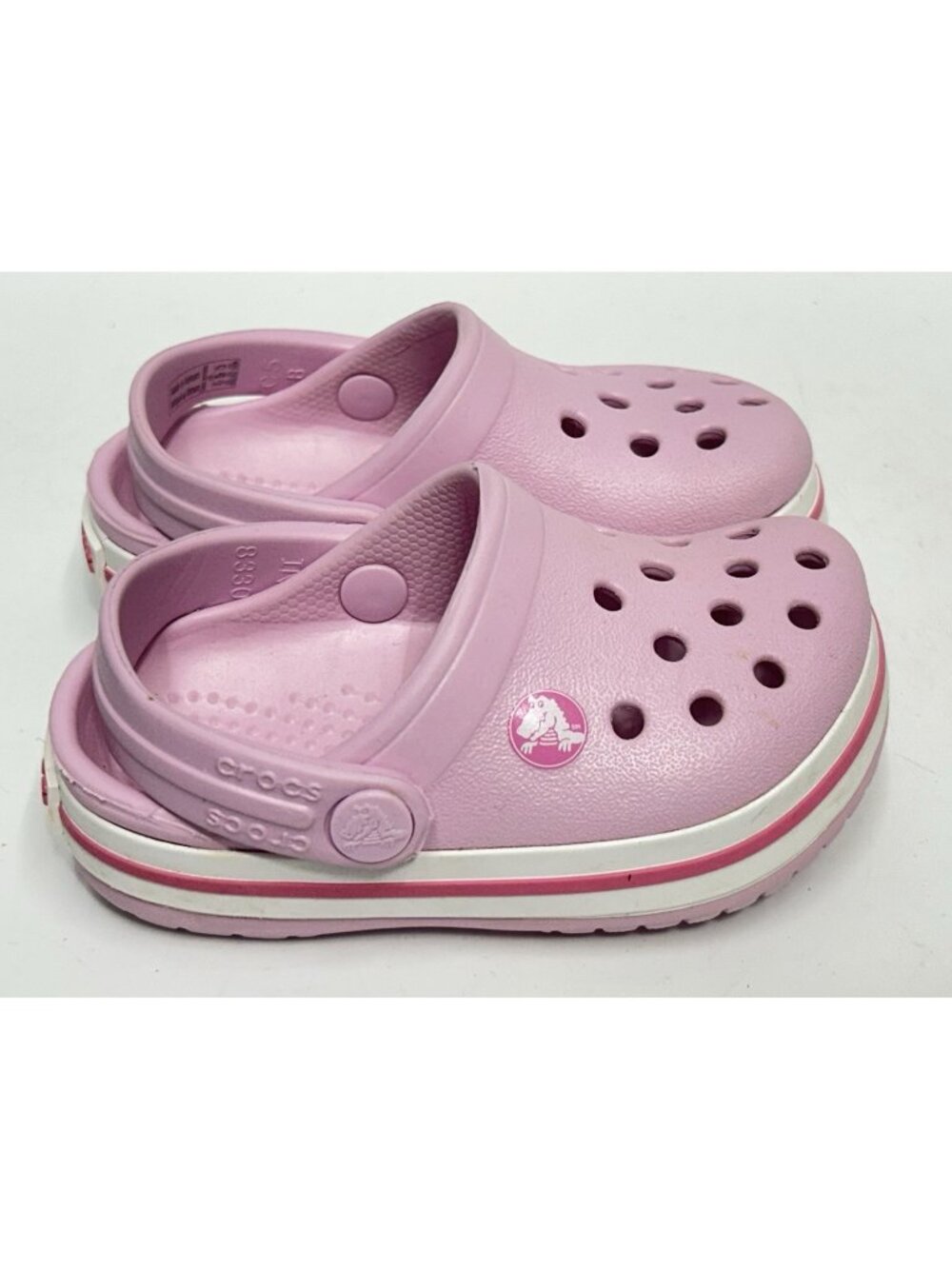 Crocs Crocband Clogs Baby Toddler Ballerina Pink Slip-On Round Toe Casual C4/5